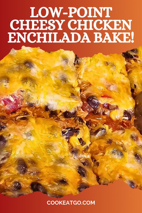 Check out this flavorful Weight Watchers Chicken Enchilada Bake! Packed with tender chicken, savory enchilada sauce, and gooey cheese, it's a family favorite that won't wreck your healthy eating goals. This works out to 3 Weight Watchers points per serving. Perfect for busy weeknights, Taco Tuesday, or cozy weekends at home. Pin to your weight watchers recipes pinterest board for later. Ww Chicken Enchilada Bake, Weight Watcher Recipes With Rotisserie Chicken, Weight Watchers Chicken Enchilada Bake, Weight Watchers Meals Dinner, Weight Watchers Recipe, Chicken Enchilada Bake, Enchilada Bake, Ww Meals, Cheesy Chicken Enchiladas