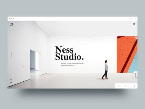 Gallery Website Concept by Minh Pham ✪ Wave Web Design, Website Scroll Animation, Parallax Scrolling Website, Gallery Page Design, Website Gallery Design, Gallery Ui Design, Gallery Website Design, Website Design Animation, Animation Website