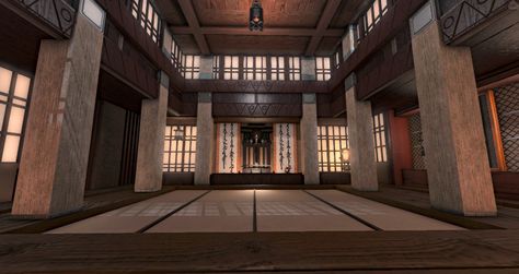 Dojo | HOUSING SNAP Dojo Aesthetic, Japanese Dojo, Dojo Design, Artstation Concept Art, Ffxiv Housing, Housing Ideas, Setting Ideas, Gacha Club, Anime Background