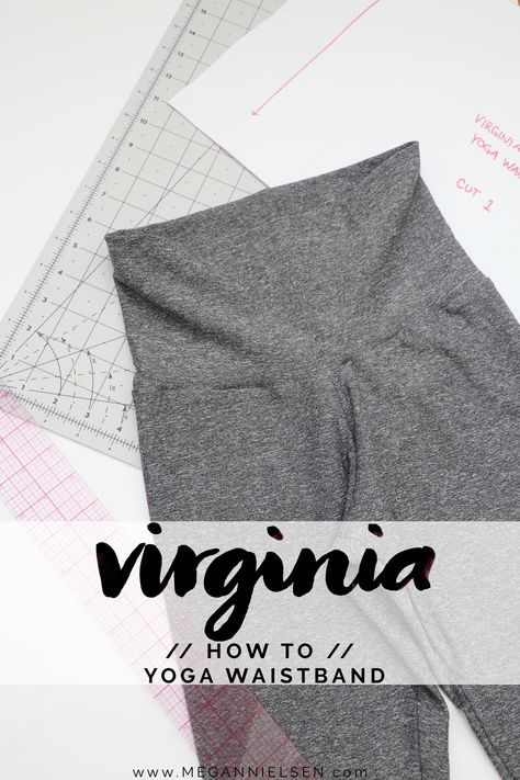 megan nielsen design diary: How to sew leggings with a Yoga waistband // a Virginia leggings tutorial Sewing Shorts For Women, Sewing Pants For Women, Sew Leggings, Sewing Skirt, Pants For Women Casual, Womens Printed Leggings, Sewing Shop, Gothic Leggings, Yoga Pants Pattern