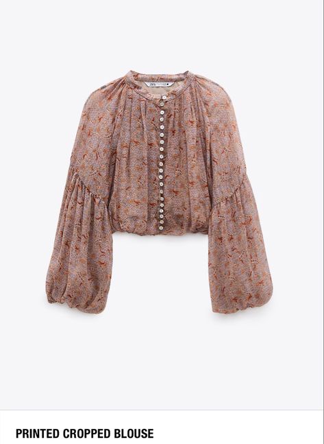 Blouse Zara, Silk Crop Top, Trendy Fashion Tops, Cropped Blouse, Trendy Blouses, Zara Blouse, Top Shirt Women, Crop Top Outfits, Dress Shirts For Women