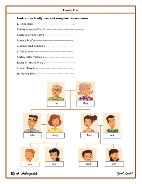 Family Tree Worksheet Free Printable, My Family Tree Worksheet, Spanish Family Tree, Tree Worksheet, Spanish Family, Family Tree Worksheet, Classroom Preparation, Tree Id, Family Tree Chart