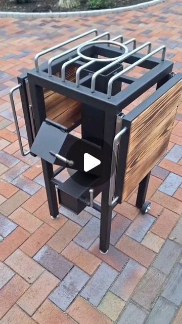 Rocket Stove Oven, Diy Steel Projects, Cool Welding Projects Ideas, Welding Furniture, Bbq Grill Diy, Metal Welding Projects, Weld Idea, Welder Art, Diy Grill Station