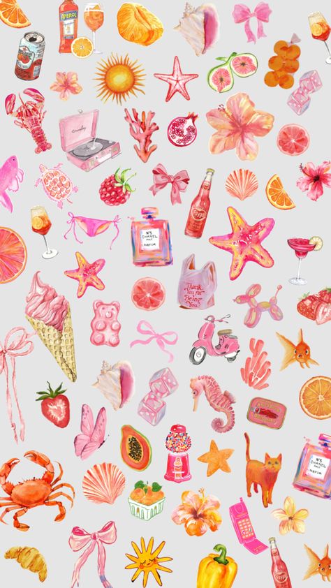 #vintage #pink #orange #wallpaper @sunny_haze for inspo💗 @Abbaaby44 Pink And Orange Collage, Pink Orange Wallpaper, Orange Collage, Chanel Poster, Pink Collage, Orange Wallpaper, Orange And Pink, Magic Art, Cute Animal Drawings