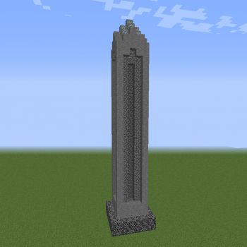 Stone Obelisk S - Blueprints for MineCraft Houses, Castles, Towers, and more | GrabCraft Stone Tower, Minecraft Builds, Minecraft Houses, Minecraft, Castle, Tower, The House, Projects To Try, Building