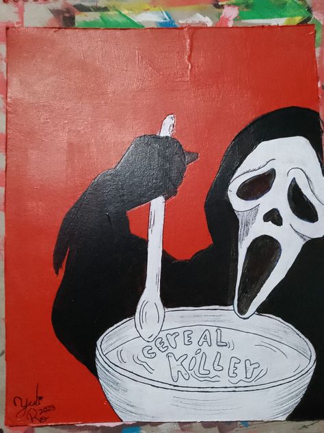 Ghostface cereal killer Cereal Killer, Cereal, Collage, Pins