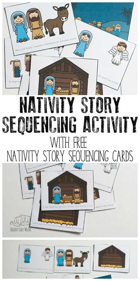 Help your child understand the Christian meaning behind Christmas with this Nativity Story Sequencing Activity with FREE Nativity Story Cards to use. #Nativitystory #ChristmasLearning #Rainydaymum Easy Homemade Christmas Cards, Nativity Activity, Christmas Sunday School, Jesus Nativity, Christmas Learning, Preschool Christmas Activities, Nativity Story, Diy Holiday Cards, Sequencing Cards