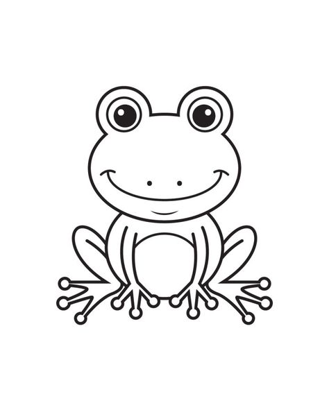 How to Draw a Frog Step by Step Guide Easy Frog Drawing, Frog Drawing Ideas, Frog Outline, Draw A Frog, Christmas Drawings For Kids, Easy Fish Drawing, Frog Sketch, Jellyfish Drawing, Frog Coloring Pages