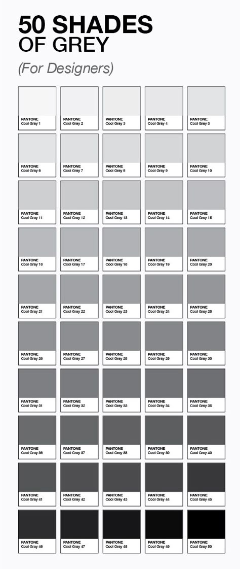 Grey Colour Chart, Pixel Print, Deco Pastel, Grey Paint, Shades Of Gray, Colour Board, Paint Colours, Color Pallets, 50 Shades