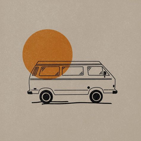 Kinsey H. Designs on Instagram: “desert days”- minimalist, line art, simple, and original designs and illustration - vans, van life, travel, exploring, nature, surf, surfing, desert, mountains, and anything adventure inspired - #design #illustration #minimal #minimalillustration #desert #nature #explore #simple #simpledesign #lineart #travel #van #cactus #sun # minimalist #illustrations Van Life Drawing, Surf Line Art, Road Trip Graphic Design, Van Logo, California Illustration, Van Drawing, How To Clean Vans, Eminem Wallpapers, Toyota Van