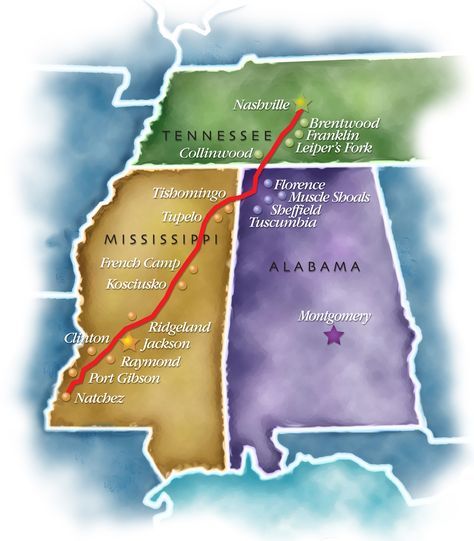 15 Must See Stops on the Natchez Trace Parkway Natchez Trace Parkway, Mississippi Travel, Natchez Trace, Road Trip Map, Road Trip Places, State Of Tennessee, Fall Getaways, Motorcycle Travel, Us Road Trip