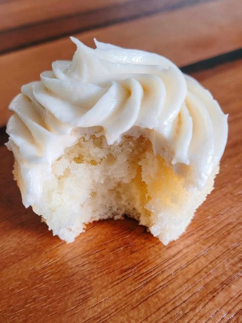 Make these quick and easy vanilla cupcakes from boxed cake mix that taste like they were made from scratch! Vanilla Cake Mix Cupcakes, Lemon Filled Cupcakes From Box Cake, Vanilla Cupcakes From Box Cake Mixes, Doctored Vanilla Cupcakes Box Cake, White Cupcakes From Box Cake Mixes, Cupcakes With White Cake Mix Boxes, Cake Mix Cupcakes Better, Vanilla Cupcake Recipe From Box Cake Mixes, Cupcakes Using Box Mixes