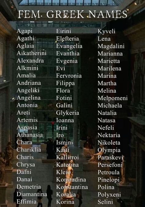 Greek Last Names For Characters, Gothic Surnames, Greek Surnames, Names Meaning Flower, Greek Last Names, Fantasy Surnames, Surnames Ideas, Oc Names, Greek Name