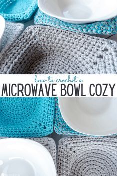 Bowl Cozy Crochet Pattern, Bowl Cozy Crochet, Microwave Bowl Cozy, Crochet Potholder Patterns, Crochet Bowl, Crochet Hot Pads, Cozy Crochet Patterns, Crochet Cozy, Quick Crochet Patterns