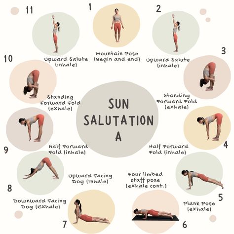 Sun Salutation A Sequence, Sun A Variations, Sun Salutation A And B, Sun Salutation B, Sun Salutation Sequence, Sun Salutation A, Yoga Sun Salutation, Yoga Routines, Yoga Facts