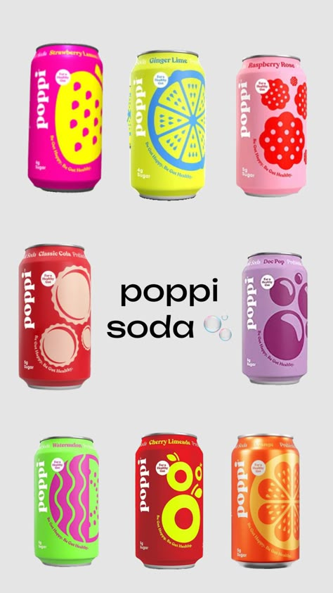 Poppi Soda, Moon Branding, Sauce Design, Christmas Wish List Ideas, Honey Pops, Market Day Ideas, Healthy Soda, Wish List Ideas, Product Poster