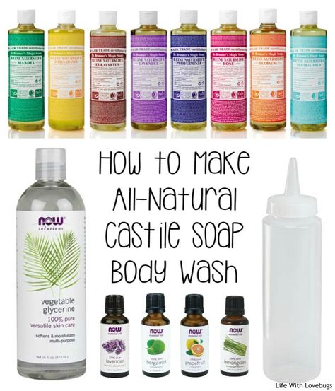 Body Wash With Castile Soap, Diy Body Soap, Castile Soap Body Wash, Body Wash Recipe, Diy Body Wash, Homemade Body Wash, Soap Body Wash, Castille Soap, Diy Soaps