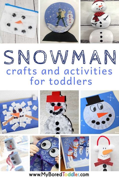 Snowman craft and activities for toddlers - a fun winter craft for toddlers - 1 year olds, 2 year olds, 3 year olds. #myboredtoddler #toddlercraft #wintercraft #wintercrafts #earlylearning #snowman #snowmen #toddleractivity #toddleractivities #wintertoddlers Winter Toddler Activities, Christmas Toddler Activities, Winter Crafts For Toddlers, Christmas Activities For Toddlers, Snowmen Activities, Fun Winter Crafts, Snowman Crafts Diy, Easy Toddler Crafts, Snowman Craft