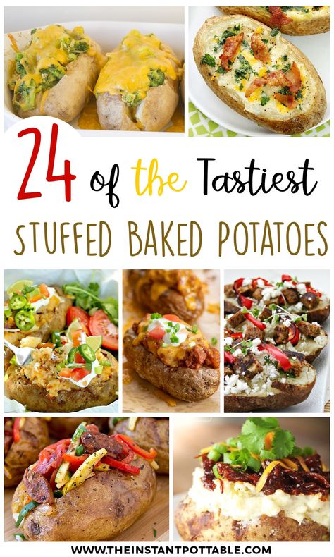 Baked Potato Lunch Ideas, Bbq Stuffed Potatoes, Best Stuffed Baked Potatoes, Baked Potatoes Stuffed Meals, Baked Potato Night, Stuffed Russet Potato Recipes, Stuffed Baked Potato Dinner Ideas, Baked Potatoes Dinner Meals, Bake Potatoes Topping Ideas