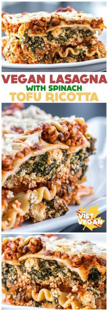 Tofu Lasagna, Meatless Lasagna, Tofu Ricotta, Vegan Spinach, Vegan Lasagna, Spinach Ricotta, House Wife, Vegan Pasta Recipes, Vegan Italian