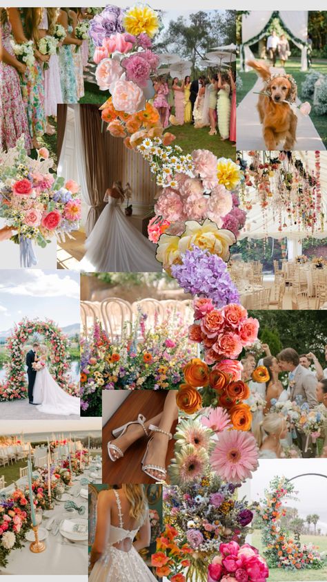 #flowers #weddingmoodboard #wildflowers Jewel Tone Wedding Theme, Wedding Vision Board, Wild Flower Wedding, Flowers Colourful, Wildflower Wedding Theme, Church Wedding Flowers, Jewel Tone Wedding, Wedding Vision, Garden Party Wedding