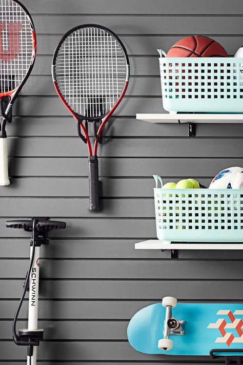 Racket Storage, Laundry Storage Room, Tennis Room, Squash Court, Sports Equipment Storage, Garage Wall Storage, Sport Rack, Sport Court, Bike Stand