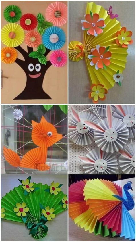 Accordion Paper Craft Ideas for Kids - Kids Art & Craft Accordian Pleats Art For Kids, Paper Craft Ideas For Kids, Paper Folding Crafts, Paper Fox, Paper Fish, Papercraft Ideas, Accordion Pleats, Paper Craft Ideas, Craft Ideas For Kids