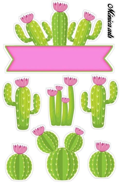 Cactus Cake Topper, Llama Pictures, Plants Classroom, Tutti Frutti Party, Desert Party, Marsha And The Bear, Cactus Cake, Cactus Clipart, Kindergarten Classroom Decor