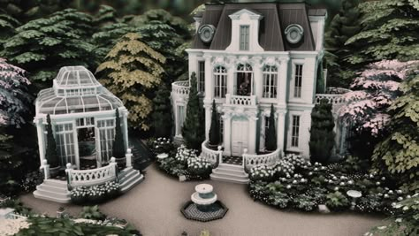 le petit château | Patreon Sims 4 Chateau Build, Sims Chateau, Sims 4 Chateau, Sims 4 Windenburg, Ts4 Builds, Houses Sims 4, The Sims 4 Builds, Sims Lots, House Sims 4