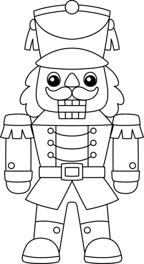 Christmas Nutcracker Isolated Coloring Page Nutcracker Coloring Pages, Cute Nutcracker, Nutcracker Image, Nutcracker Crafts, Nutcracker Decor, Nutcracker Christmas Decorations, Ideas Navidad, Navidad Christmas, Christmas Drawing