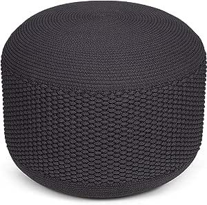 Amazon.com: BIRDROCK HOME Outdoor Pouf Ottoman - Grey - Woven Indoor or Backyard Patio Use - Floor Footstool for Living Room- Knit Bean Bag - Oversized Padded Chair - Moroccan Foot Rest : Patio, Lawn & Garden Patio Living Room, Patio Ottoman, Porch Outdoor, Cozy Patio, Outdoor Pouf, Foot Stool, Pouf Ottoman, Grey Chair, Patio Seating