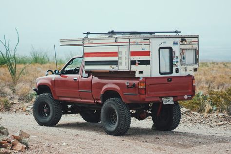 Toyota Pickup Camper, Wooden Truck Camper, 86 Toyota Pickup 4x4, Hilux Camping, Flatbed Camper, Toyota Pickup For Sale, Toyota Four Runner, Tacoma Camper, Hilux Camper