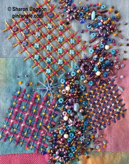 Crazy Quilt Stitches, Beadwork Embroidery, Crazy Quilting, Contemporary Embroidery, Hand Work Embroidery, Pola Sulam, Hand Embroidery Art, Hand Embroidery Stitches, Art Textile