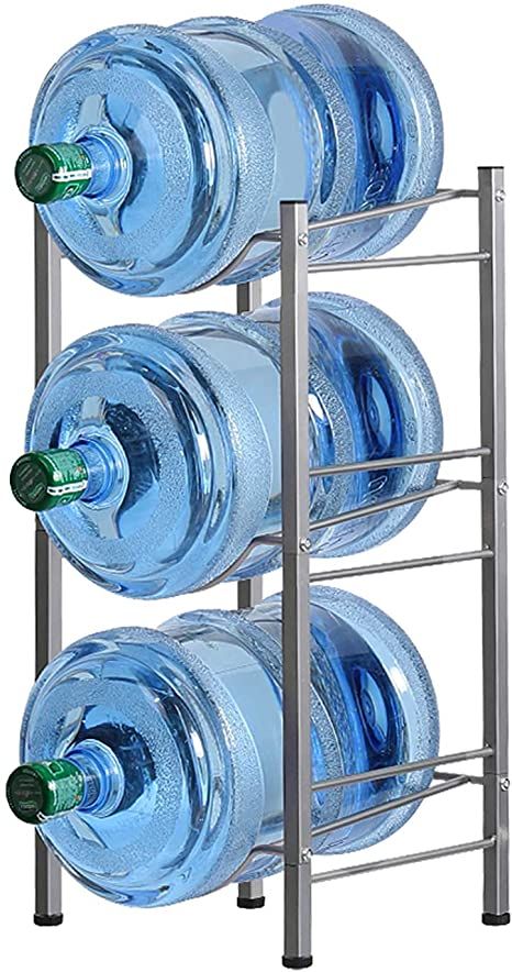 Water Bottle Storage Rack, Gallon Water Jug, Water Bottle Storage, Gallon Water Bottle, Water Management, Bottle Storage, Wood Planters, Pantry Design, Cool Kitchen Gadgets