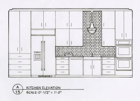 Kitchen Details Drawing, Kitchen Design Drawing, Bedroom Elevation, Kitchen Elevation, Bath Bedroom, Kitchen Drawing, Furniture Design Sketches, Elevation Drawing, Kitchen Layout Plans