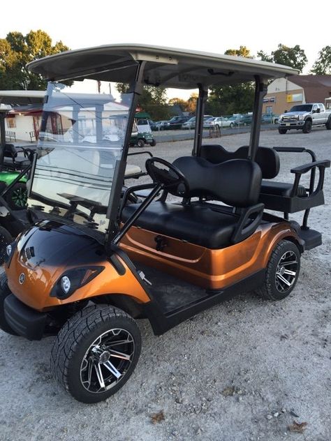 2010 Yamaha Drive gas golf cart Custom Paint Wheels Seats Lights etc! Golf Cart Paint Ideas, Club Car Golf Cart Accessories, Golf Cart Bodies, Lifted Golf Carts, Used Golf Carts, Gas Golf Carts, Ezgo Golf Cart, Yamaha Golf Carts, Custom Golf Carts