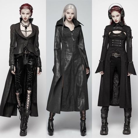 DevilNightUK on Instagram: “Chic Autumn. Left Coat Reference : WY-957 Left Pants Reference : WK-343 Middle Coat Reference : WY-984 Right Coat Reference : WY-981 Right…” Goth Superhero, Coat Reference, Pants Reference, Superhero Suits, Chic Autumn, Harem Pants, Fashion Inspo, Outfit Inspo, Pants