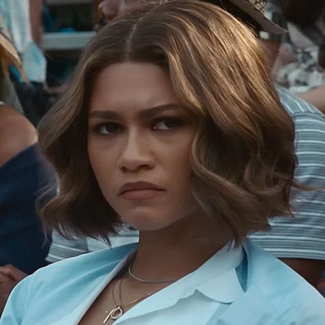 zendaya as tashi donaldson in challengers (2024) dir. luca guadagnino Zendaya With Short Hair, Zendaya Challengers Hair, Tashi Duncan Aesthetic, Tashi Challengers, Zendaya Short Hair, Zendaya Bob, Tashi Duncan, Challengers Movie, Luca Guadagnino