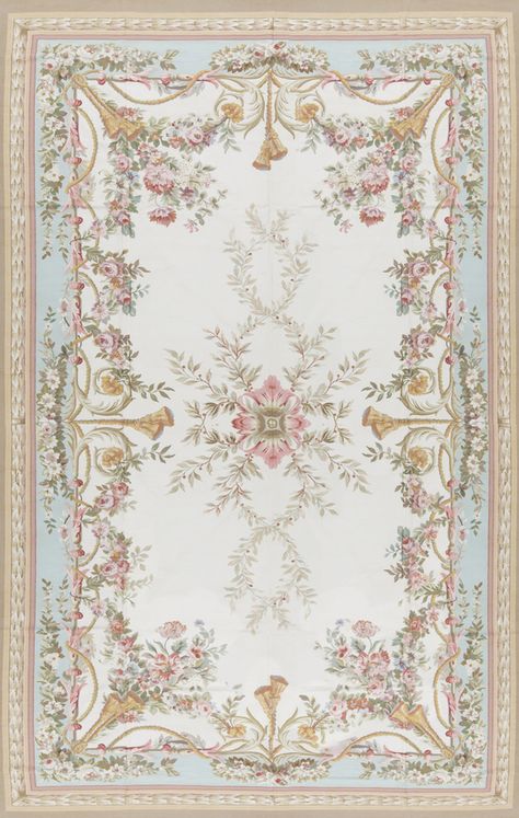 AUBUSSON RENAISSANCE 50 IVORY / GREEN Aubusson Rugs, Motif Batik, Rug Company, Color Grouping, Rug Material, Ivory Color, Oversized Rugs, 17th Century, The River