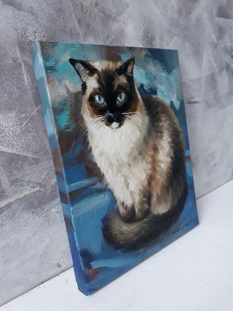 Siamese cat painting on canvas

A beautiful custom pet portrait of your beloved Siamese cat, perfect for any home. #siamesecat #catpainting . #Dog_And_Cat_Painting #Knife_Background #Blue_Point_Cat #Cat_Painting_On_Canvas Knife Background, Siamese Cat Painting, Cat Painting On Canvas, Cat Oil Painting, Royal Pet Portrait, Cat Portrait Painting, Painting Cat, Custom Cat Portrait, Animal Portraits Art