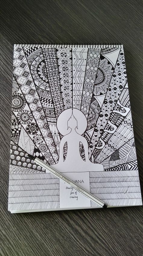 Buddha zentangle design Buddha Zentangle Art, Buddha Zen, Zentangle Designs, Buddha Art, Zen Doodle, Zentangle Art, Zentangle Patterns, Doodle Drawings, Abstract Animals