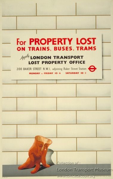 For Property Lost ~ Gordon Lawrence Studio Transport Map, Notes From Underground, Lost Property, Movement Design, Travel English, London Transport Museum, Train Posters, Transportation Poster, Safety Posters