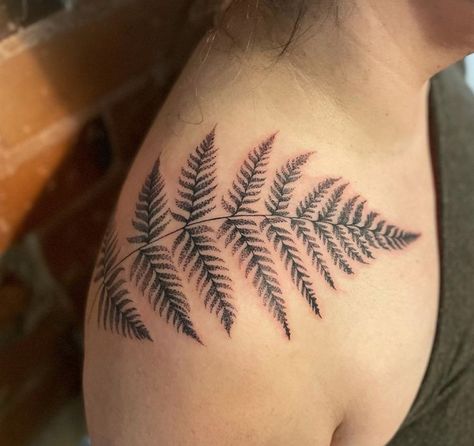 Fern And Flower Tattoo, Flower Tattoo Leg, Fern Tattoo, Tattoo Shoulder, Tattoo Leg, Dotwork Tattoo, Botanical Tattoo, Nature Tattoos, Tattoo Tattoo