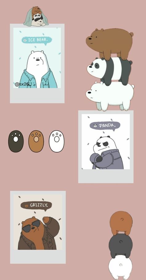 We Bear Bears Wallpapers, Reminder App, We Bear Bears, Ice Bear We Bare Bears, We Bare Bears Wallpapers, Bear Bears, Three Bears, Cute Panda Wallpaper, Wallpaper Doodle