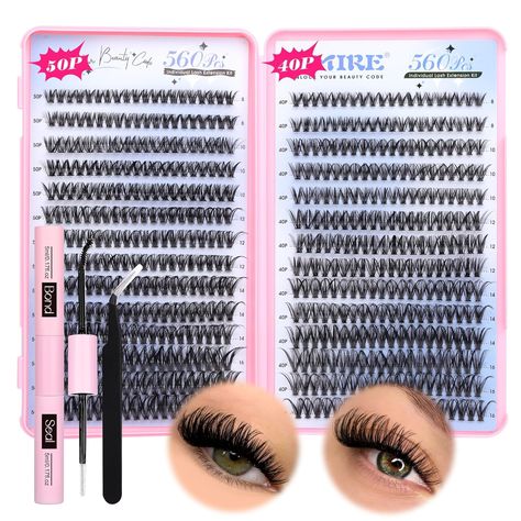 Cluster Eyelash Extensions, Dark Girl, Lash Extension Kit, Cat Eye Lash, Cluster Eyelashes, Lash Clusters, Eyelash Extension Kits, Diy Eyelash Extensions, Dyed Hair Inspiration