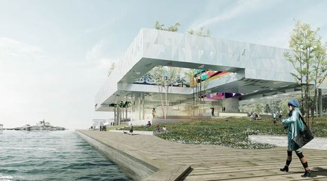 Guggenheim Helsinki, Henning Larsen Architects – BETA Heart Architecture, Guggenheim Helsinki, Social Housing Architecture, Floating Architecture, Henning Larsen, Facade Material, Passive Design, Site Plans, Urban Furniture