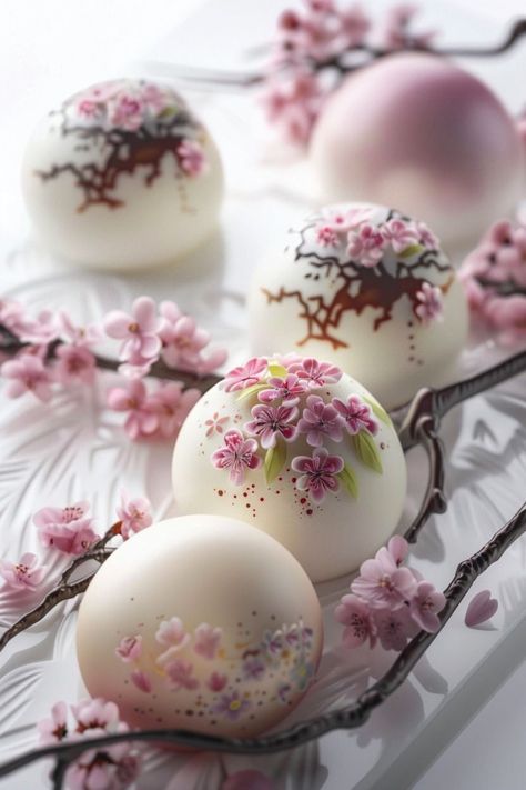 Wagashi Art, Japanese Wagashi, Asian Candy, Asian Sweets, Refreshing Drinks Recipes, Tasty Recipes Videos, Chocolate Delight, Pretty Dessert, Japanese Sweet