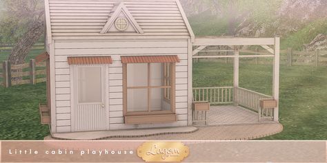 Sims 4 Playhouse, Cabin Playhouse, Outside Playhouse, Sims Ideas, Little Cabin, Kids Playhouse, Sims4 Cc, Grown Ups, Play House