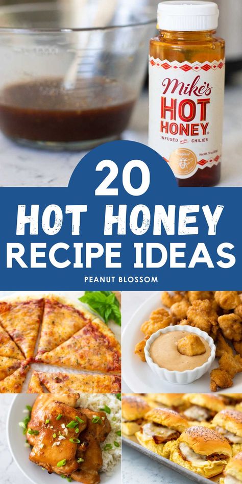 Recipes With Spicy Honey, Dishes With Honey, Hot Honey Meal Ideas, Hot Sauce Dinner Recipes, Snacks With Hot Sauce, Hot Honey Food Recipes, Hot Honey Meals, Hot Honey Bread, Hot Honey In Recipes