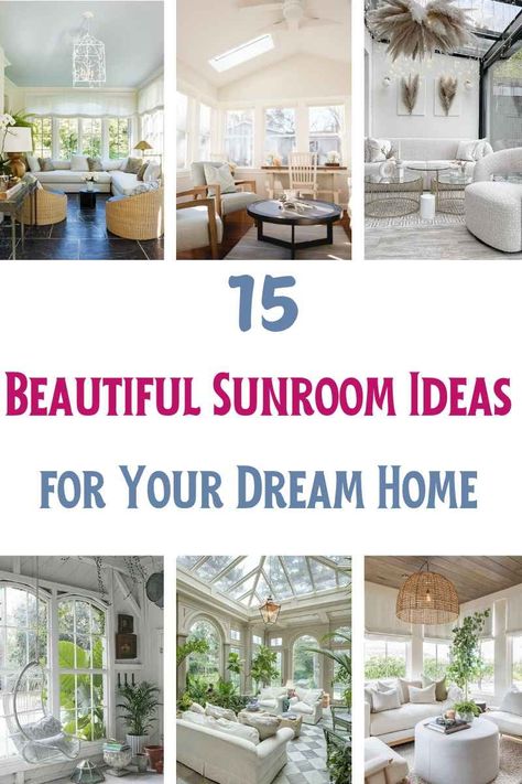 15 Beautiful Sunroom Ideas for Your Dream Home Sunroom Construction Ideas, Tiny Sunroom Decorating Ideas, Easy Breeze Windows Porch, Sunroom Wallpaper Ideas, Cozy Sunroom Ideas Small Spaces, Sunroom Off Living Room, Interior Sunroom Ideas, Patio Rooms Enclosed Sunroom Ideas, Lake House Sunroom